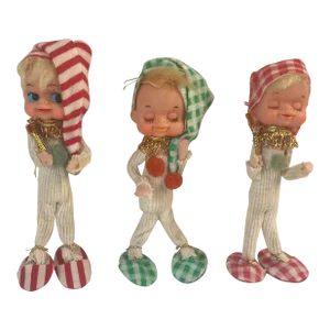 Vintage Mid Century Pixie Figurines - Set of 3- Made in Japan