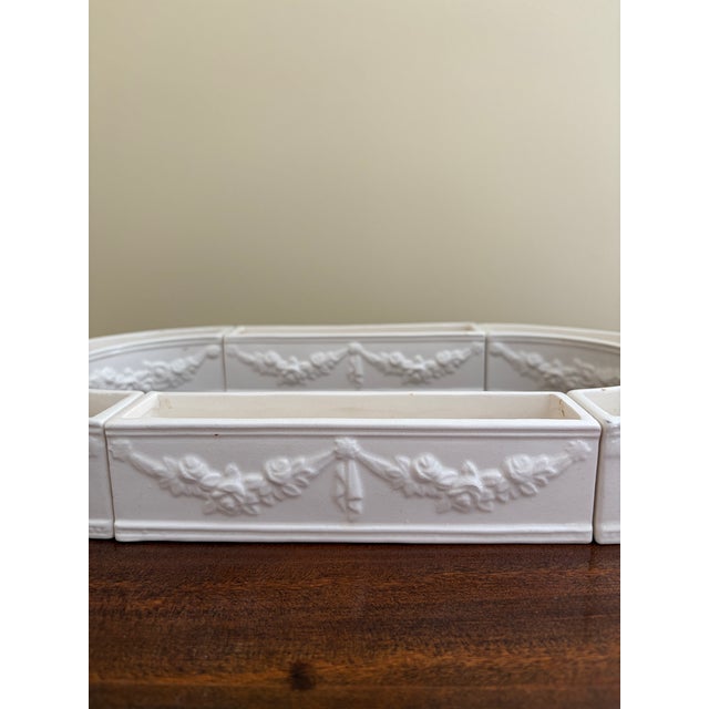 1960s Ardalt Neoclassical White Porcelain Venetian Garden Centerpiece For Sale In South Bend - Image 6 of 11