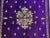 Exceptional textile made of purple color velvet, with beautiful intricate gold embroidery floral motifs, center medallion....