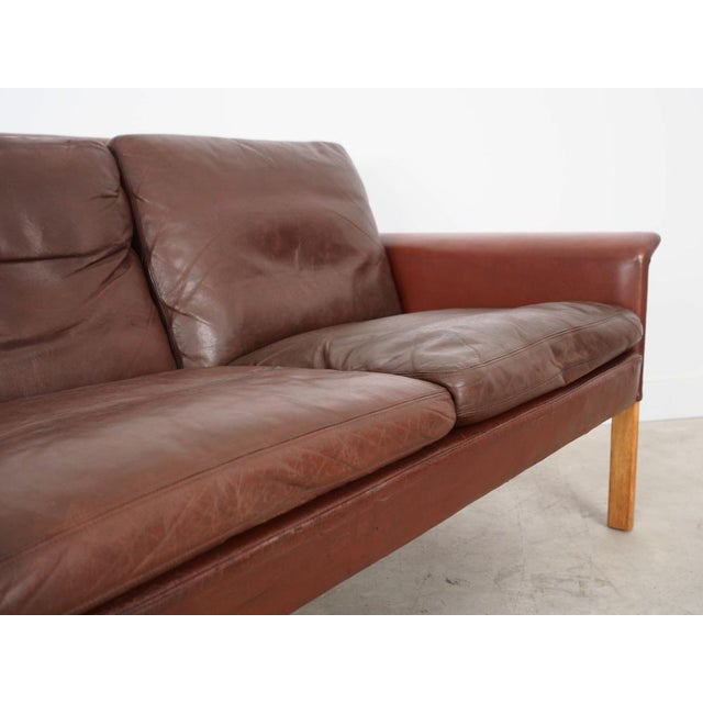 Danish Brown Leather Sofa by Hans Olsen for CS Møbler, 1960s For Sale - Image 11 of 17