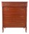 Federal Style Mahogany Highboy Dresser With Fluted Columns by Rway Furniture For Sale