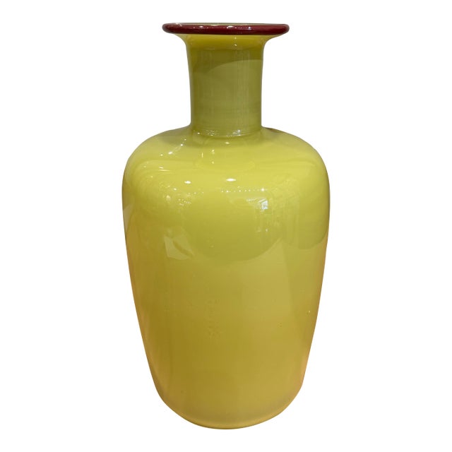 Early 21st Century Vintage Studio Paran Hand Blown Art Glass Vase For Sale