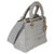 Traditional Gray Canvas Cannage Embroidered Medium Lady D-Lite Bag For Sale - Image 3 of 9