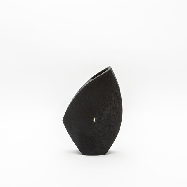 Animal Skin Modern Shagreen Vase by R&y Augousti For Sale - Image 7 of 9