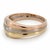 Early 21st Century Cartier Three-Tone Gold Ring - 18k Trinity Style With 3 Diamonds, Size 5.75 For Sale - Image 5 of 6