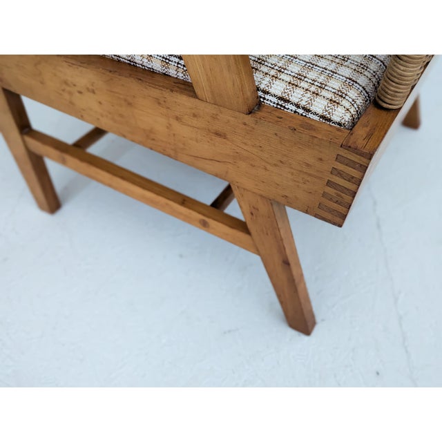 Set of Chair with Ottoman in Beech and Rattan from Úľuv, 1960s For Sale - Image 14 of 18