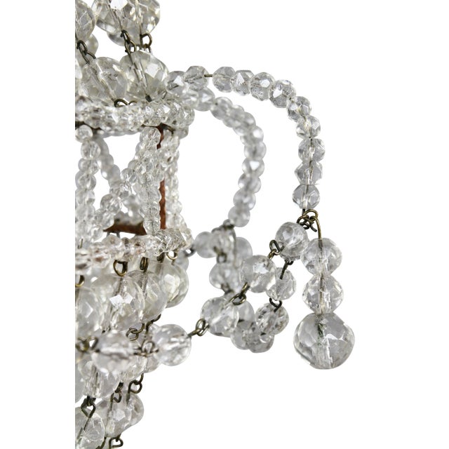 Hollywood Regency Crystal Chandelier For Sale In Boston - Image 6 of 9