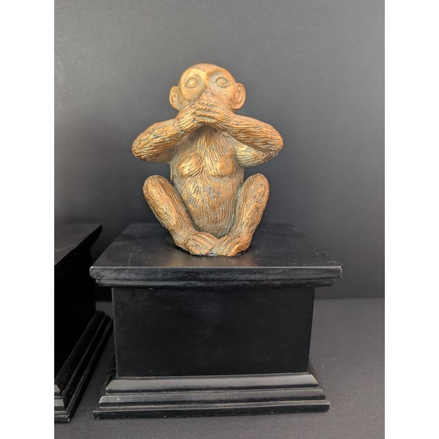 ate 20th Century Wise Monkeys Vintage Lidded Boxes for Neiman Marcus - Set of 3 For Sale - Image 4 of 9