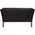 Model 2208 2-Seater Sofa in Black Leather by Børge Mogensen, 1990s For Sale - Image 13 of 18