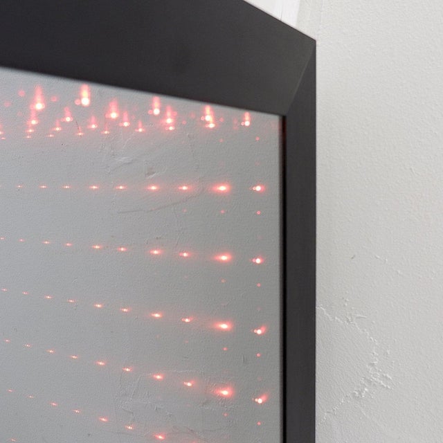 Metal Infinity Mirror with Black Metal Frame, Italy, 2010s For Sale - Image 7 of 16