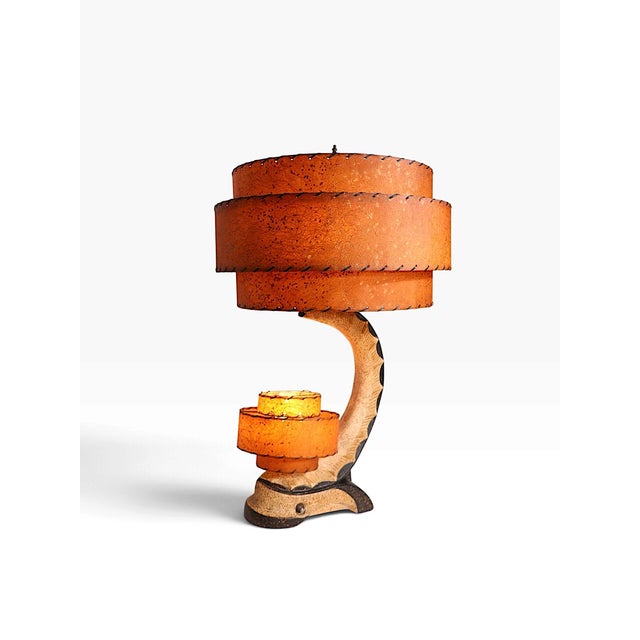 1950s Mid-Century Modern Plaster Table Lamp For Sale In New York - Image 6 of 16
