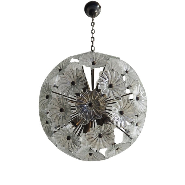 Vintage Italian Sputnik Crystal Chandelier, 1990 For Sale