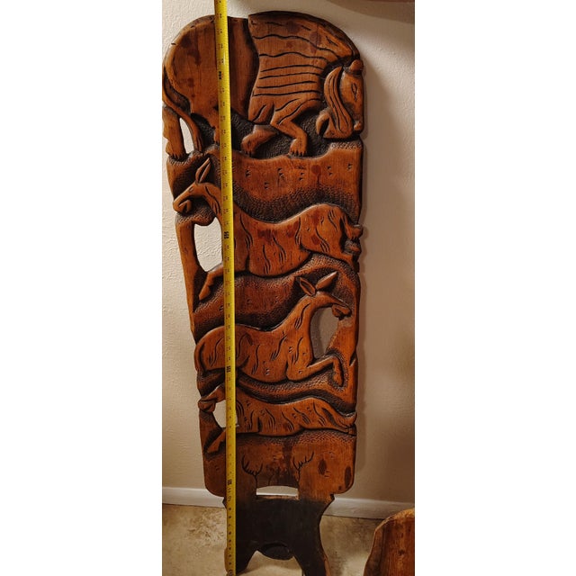 2000 - 2009 African Chief Hand Carved Chair For Sale - Image 5 of 7