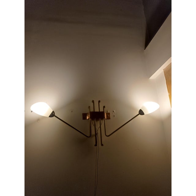 Metal Large Vintage Wall Lamp, 1960s For Sale - Image 7 of 9