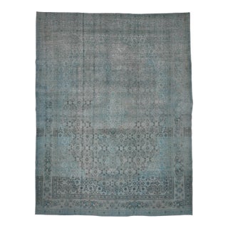 1970s Vintage Persian Handmade Wool Cotton Area Rug For Sale
