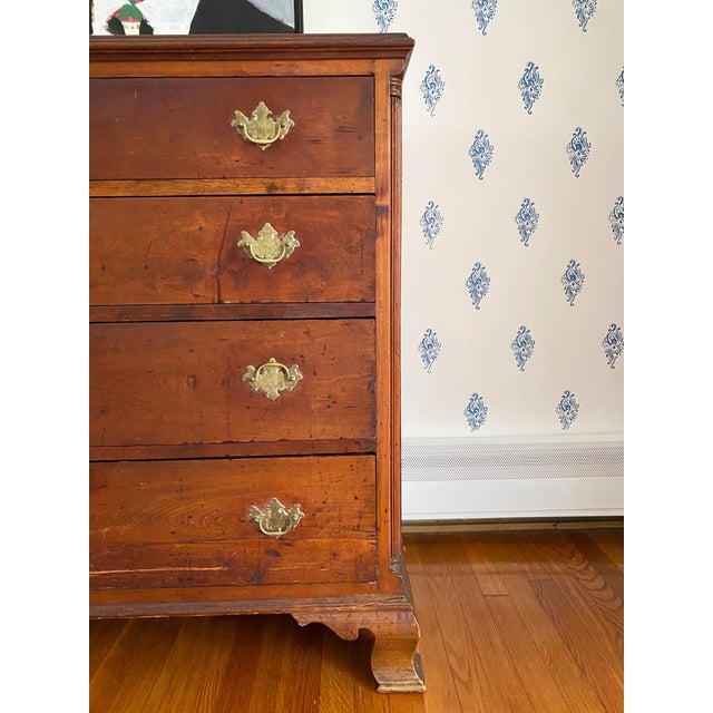 Antique Early 1800s American Chippendale Cherry Chest of Drawers With Quarter Columns For Sale In Richmond - Image 6 of 15