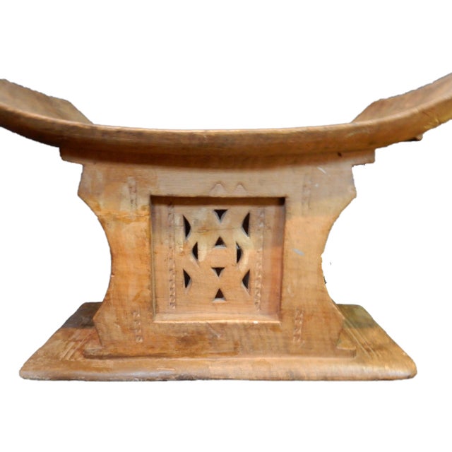 Old Ashanti Carved Wood Stool Ghana | Chairish