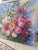 Art Deco Ivanna Hamuliak Floral Still Peony Original Oil Painting on Canvas Still Life For Sale - Image 3 of 7