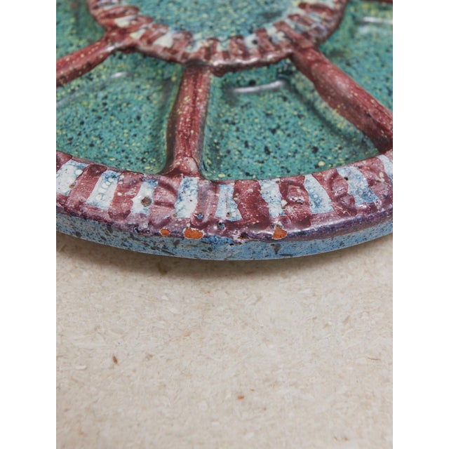 Spanish 1960s Alfaraz Hand Made Studio Pottery Plate For Sale - Image 12 of 16