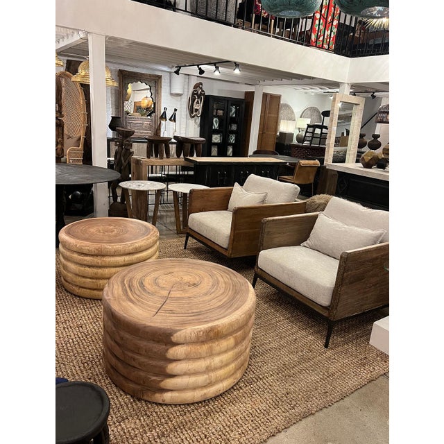 2020s Raw Ribbed Stack Coffee / Side Table For Sale - Image 5 of 8