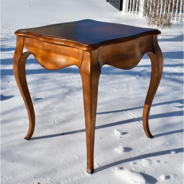 French Provincial Vintage Century Destinations Square French Provincial Side Table W/Drawer For Sale - Image 3 of 12