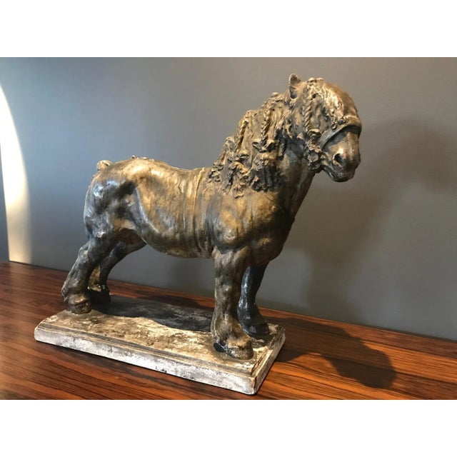 Draft Horse Sculpture by Domien Ingels, 1930s For Sale - Image 10 of 16