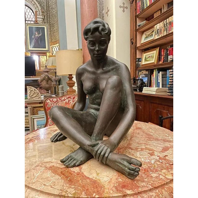 Bruni Bronze Women's Bronze Sculpture, 1920s For Sale - Image 10 of 10