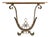 Poillerat-Style Wall-Mounted Scrolled Iron + Marble Console Table For Sale