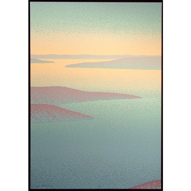 Scott Nellis "Teal Basin I, Ii, Iii" Triptych of 3 Signed & #Ed Art Serigraphs For Sale - Image 4 of 10