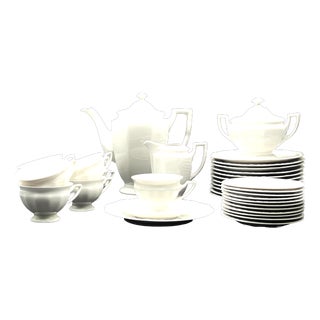 Maria White Porcelain Coffee Service from Rosenthal, 1940s, Set of 27 For Sale