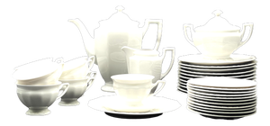 Maria White Porcelain Coffee Service from Rosenthal, 1940s, Set of 27