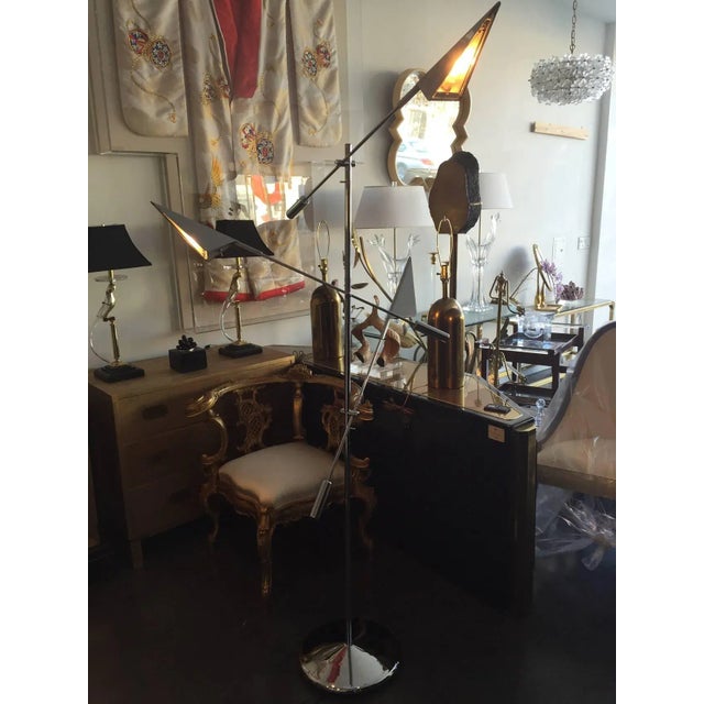 Metal Chrome Floor Lamp by Harry Allen for Kovacs Lighting For Sale - Image 7 of 8