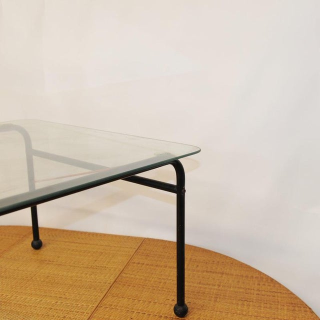 Vintage Scandinavian Glass and Metal Coffee Table by Johan Huldt, 1980s For Sale - Image 6 of 10