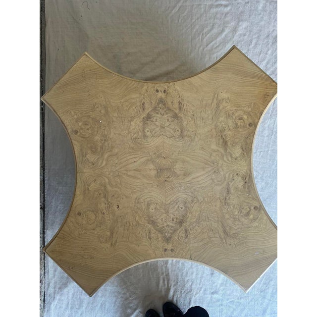 1970s 1970s Sculptural Burl Wood Coffee Table With Fluted Corners For Sale - Image 5 of 10