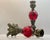 Mid 20th Century Red Faceted Baroque Inspired Candlesticks-a Pair For Sale In Jacksonville, FL - Image 6 of 9