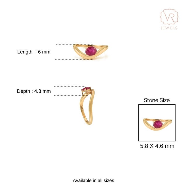 Chunky Wave Ruby Ring Size 6.5 by VRJEwels in 14k Solid Gold For Sale - Image 9 of 13