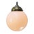 Opaline glass globe with Brass 2 meter black cotton flex Brass top E27 / E26 Up to 250V (Europe/UK Standard).The wiring of...
