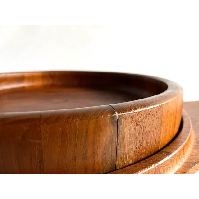 1960s Danish Modern Teak Handled Serving Tray and Bowl by Jens Quistgaard for Dansk For Sale In Chicago - Image 6 of 11