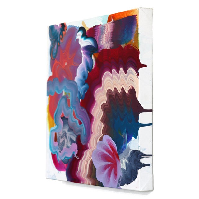 Abstract Rainbow Tornado 1 - Original Abstract Acrylic Painting on Canvas by Shiri Phillips For Sale - Image 3 of 9