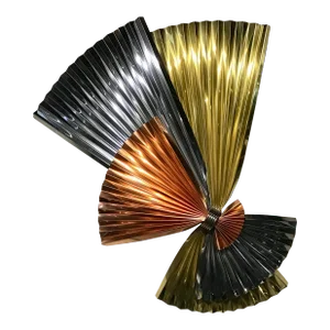 Late 20th Century Post Modern Abstract Metal Fan Wall Sculpture Attributed to C Jeré