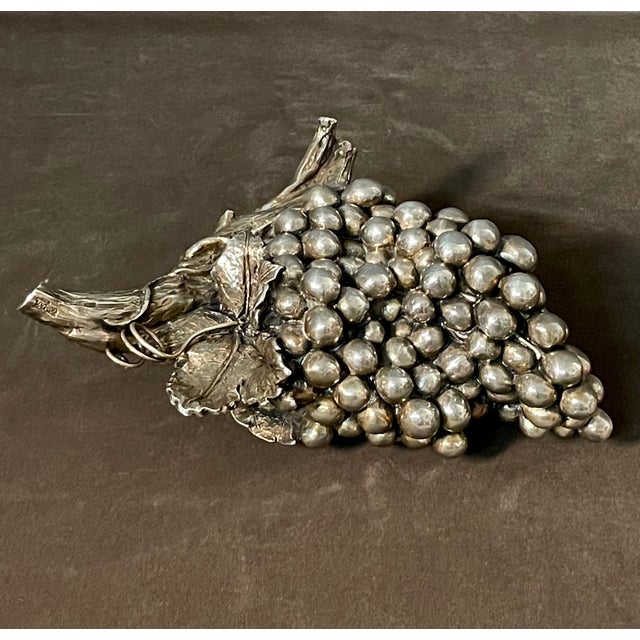 Metal Mid-Century Modern Italian Silvered Signed Centerpiece, 1950s For Sale - Image 7 of 8