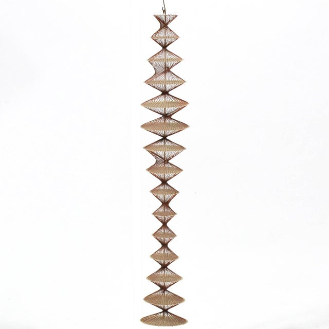 Metal Abstract Geometric Sculpture in Steel and String For Sale - Image 7 of 9