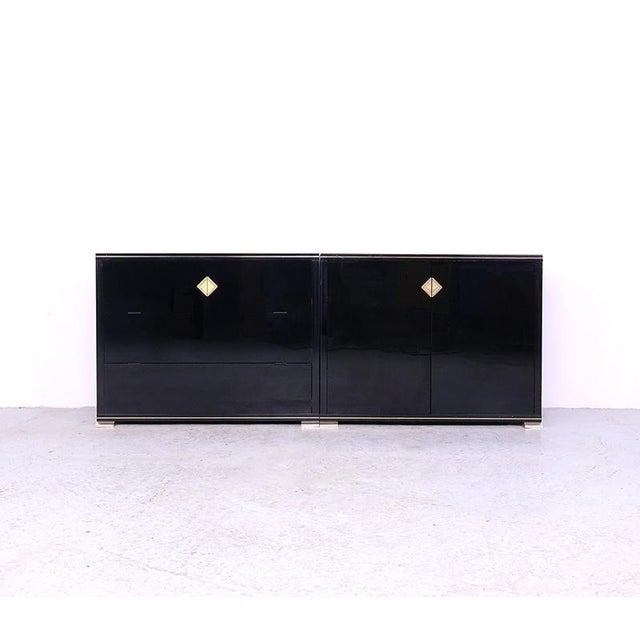 Black Lacquered Cabinets by Pierre Vandel, 1970s, Set of 2 For Sale - Image 18 of 18