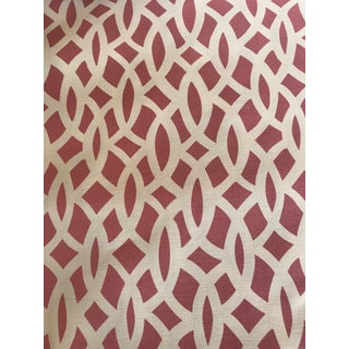 Schumacher Chain Link Cerise Fabric - 3.5 Yards For Sale