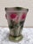 Vintage Crackle Glaze Textured Rose Patterned Vase For Sale In Sacramento - Image 6 of 13