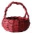 Vintage Red Gathering Basket For Sale