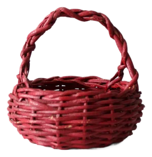 Vintage Red Gathering Basket
