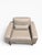 Theodore Alexander Contemporary Taupe Leather Lounge Chair With Brass Accents For Sale In Boston - Image 6 of 16