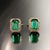 Natural Emerald Diamond Stud Earrings 14k Y Gold 1.85 TCW Certified For Sale In New York - Image 6 of 14