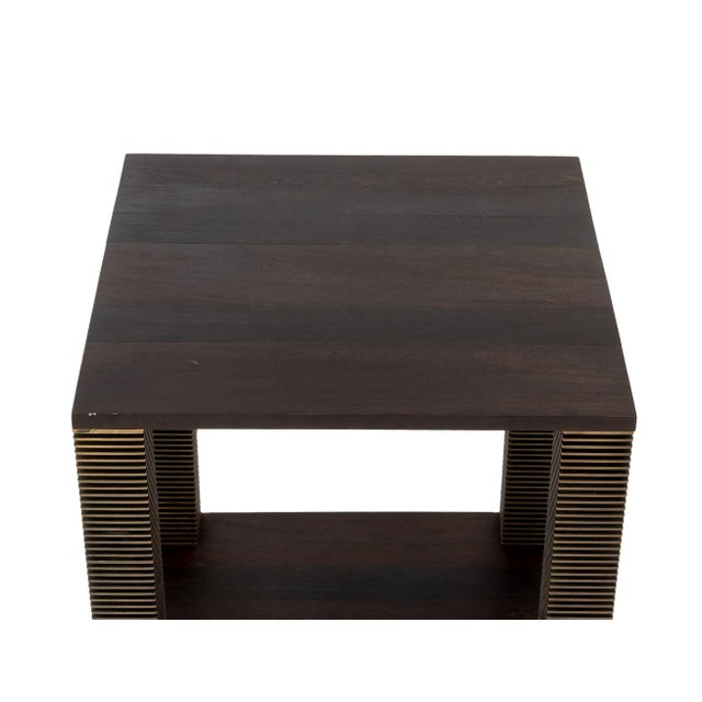 Wood Chris Berlin Ipe and Stainless Steel Tables, Pair For Sale - Image 7 of 7